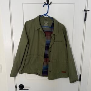LL Bean Flannel Lined Canvas Utility Barn Chore Jacket. Outdoor, Casual, Preppy